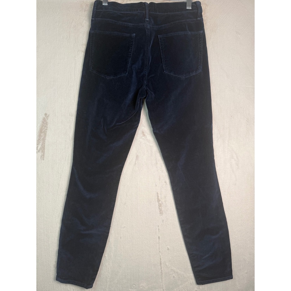 Frame Le High Skinny Pants Womens 28 Navy Blue Velvet Corduroy High Rise Jeans - Picture 9 of 9